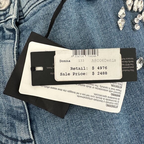 Versace Embellished Straight-Leg Jeans - Picture 4 of 12